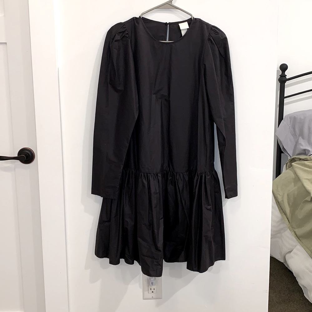 Drop waist black dress
